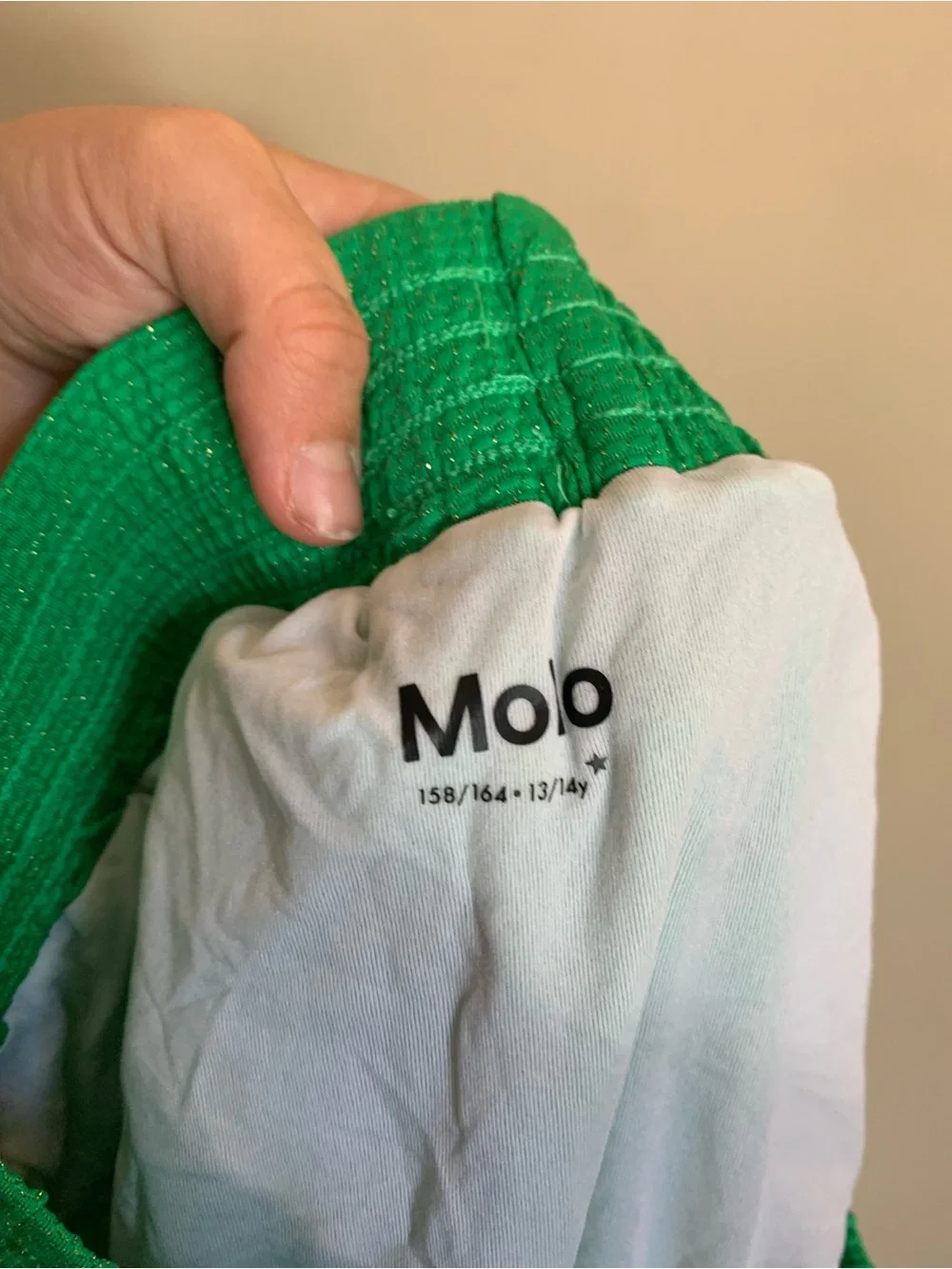 Molo Bright Green Elastic-Waist Athletic Shorts Girls 13/14 Summer Bottoms